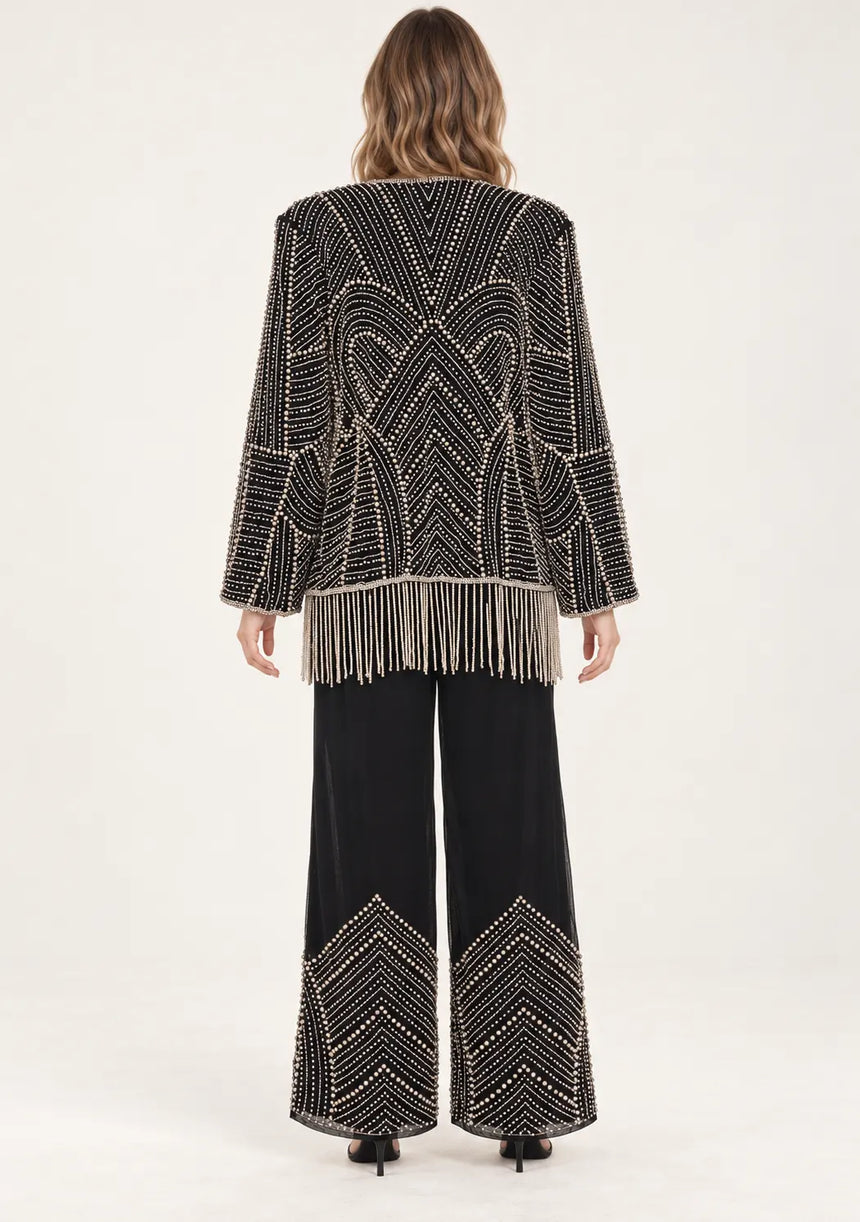 ibBan Women’s Beaded Jacket and Pant Set - Zarina