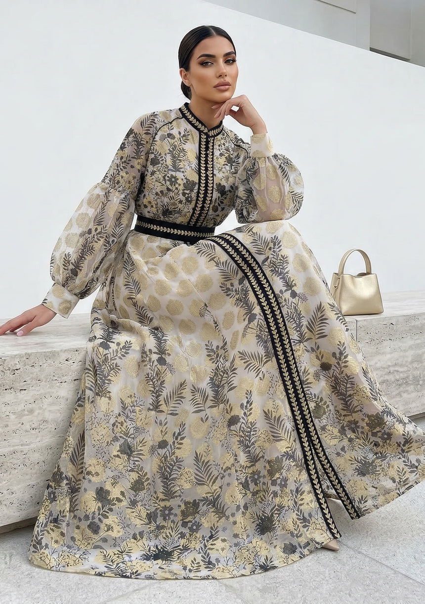 Vestido largo de algodón para mujer - Monifa