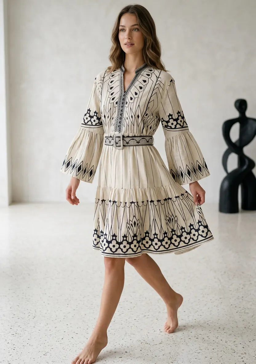 ibBan Hand Embroidered Short Tunic for Women - Meerab