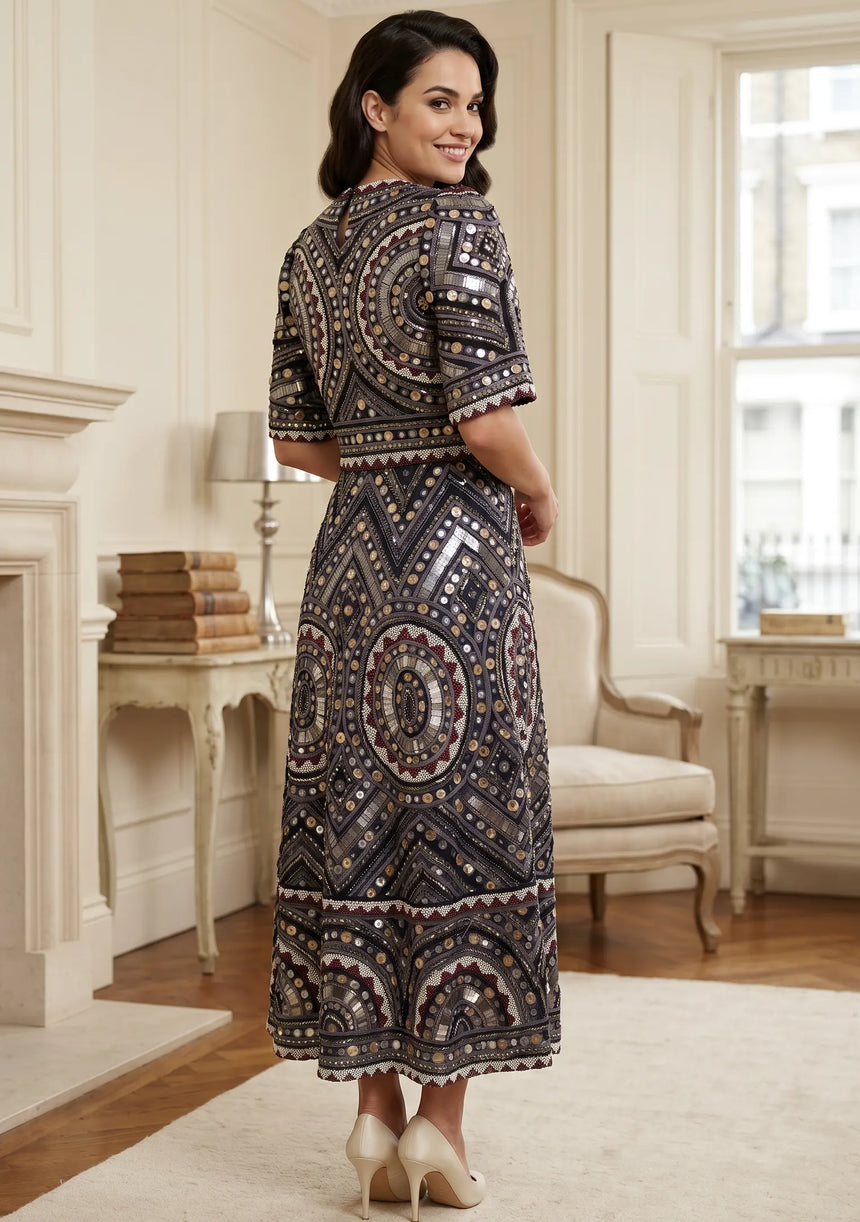 ibBan Luxury Hand Embroidered Winter Dress | Designer Occasion Wear for Women Orma