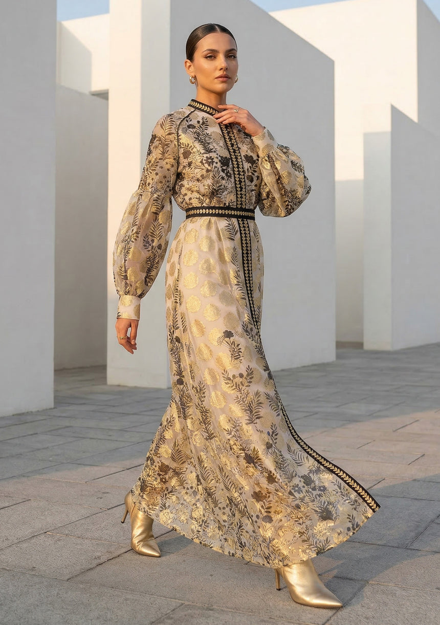 Vestido largo de algodón para mujer - Monifa