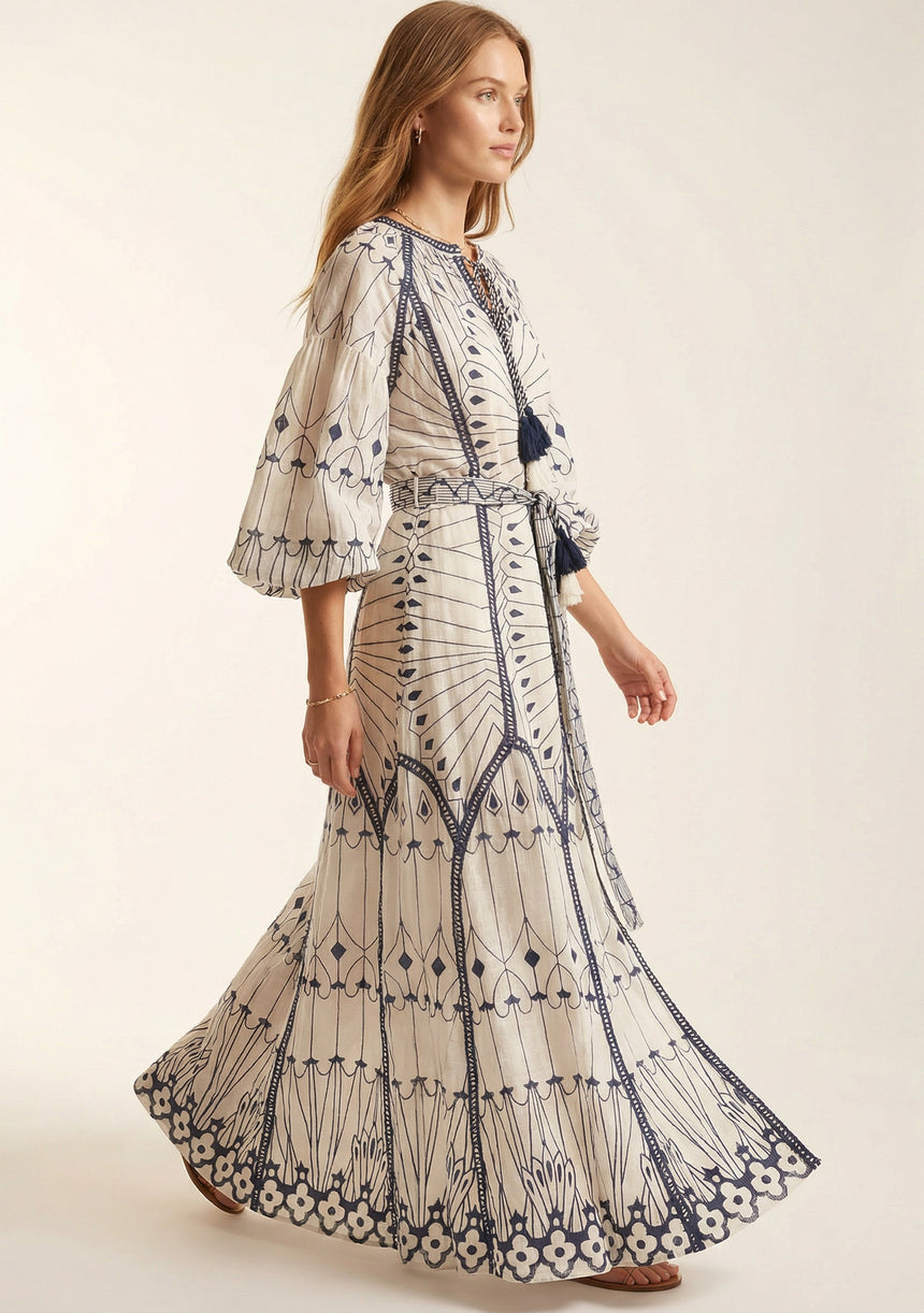 Maxivestido de algodón para mujer - Meerab