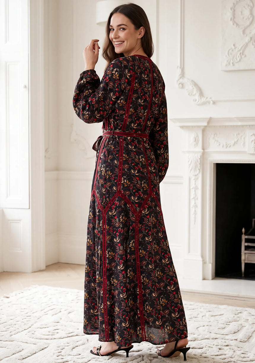ibBan Women’s Printed Cotton Long Dress - Rifa