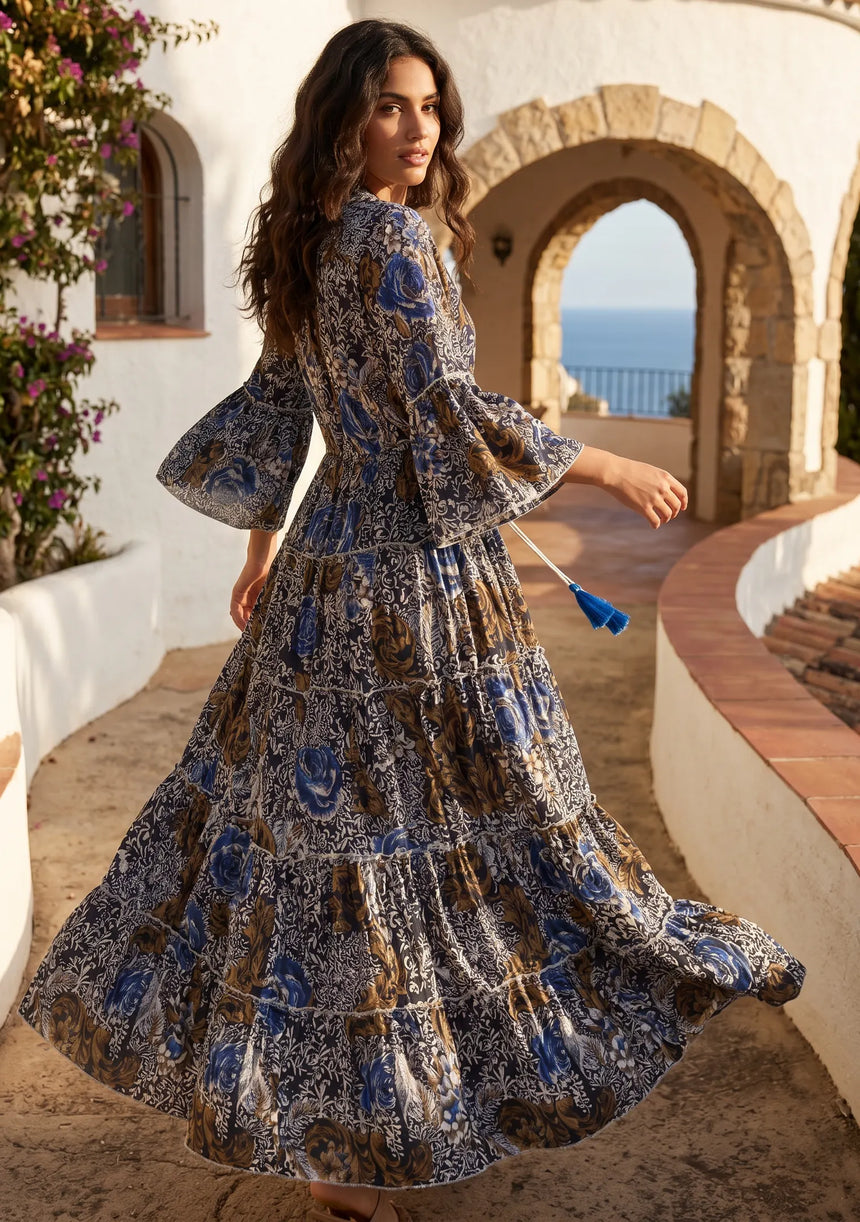 ibBan Premium Printed Cotton Long Tunic Dress -Lara Tunic