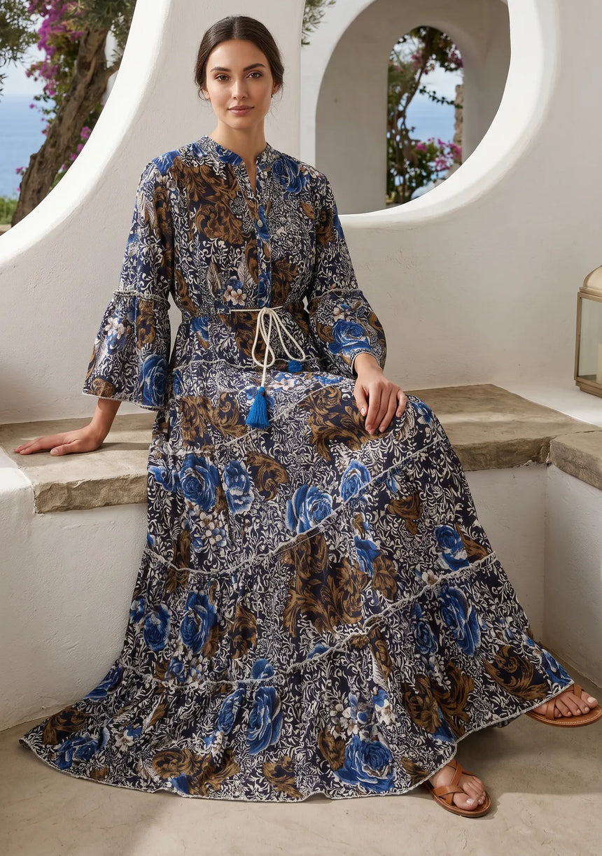 ibBan Premium Printed Cotton Long Tunic Dress -Lara Tunic