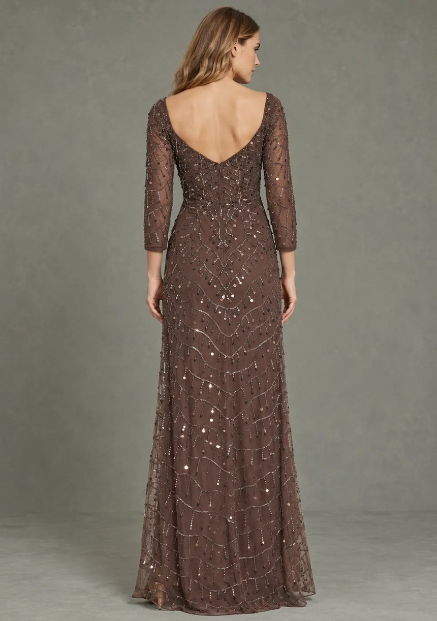 ibBan Women’s Party Long Dress with Hand Embroidery -Sobia