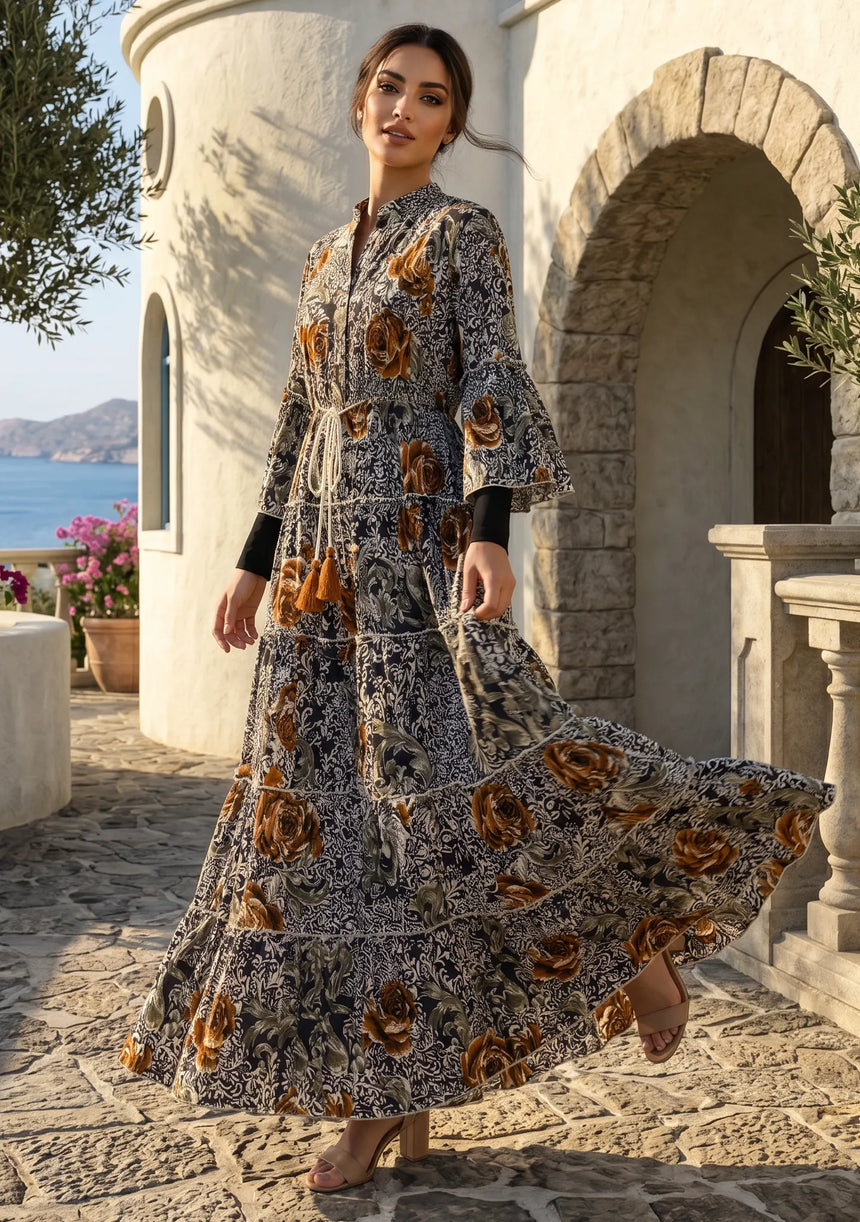 ibBan Premium Printed Cotton Long Tunic Dress -Lara Tunic