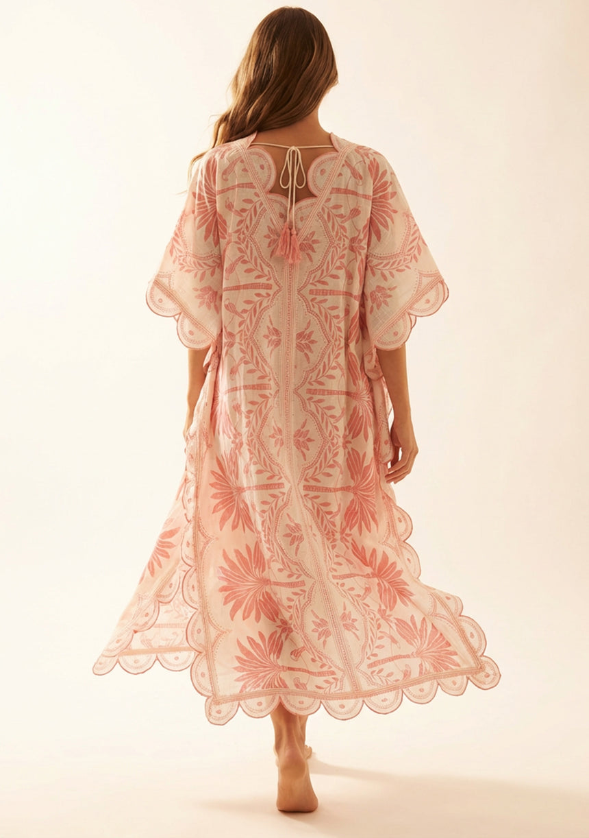 Vestido caftán de algodón para mujer - Rifat