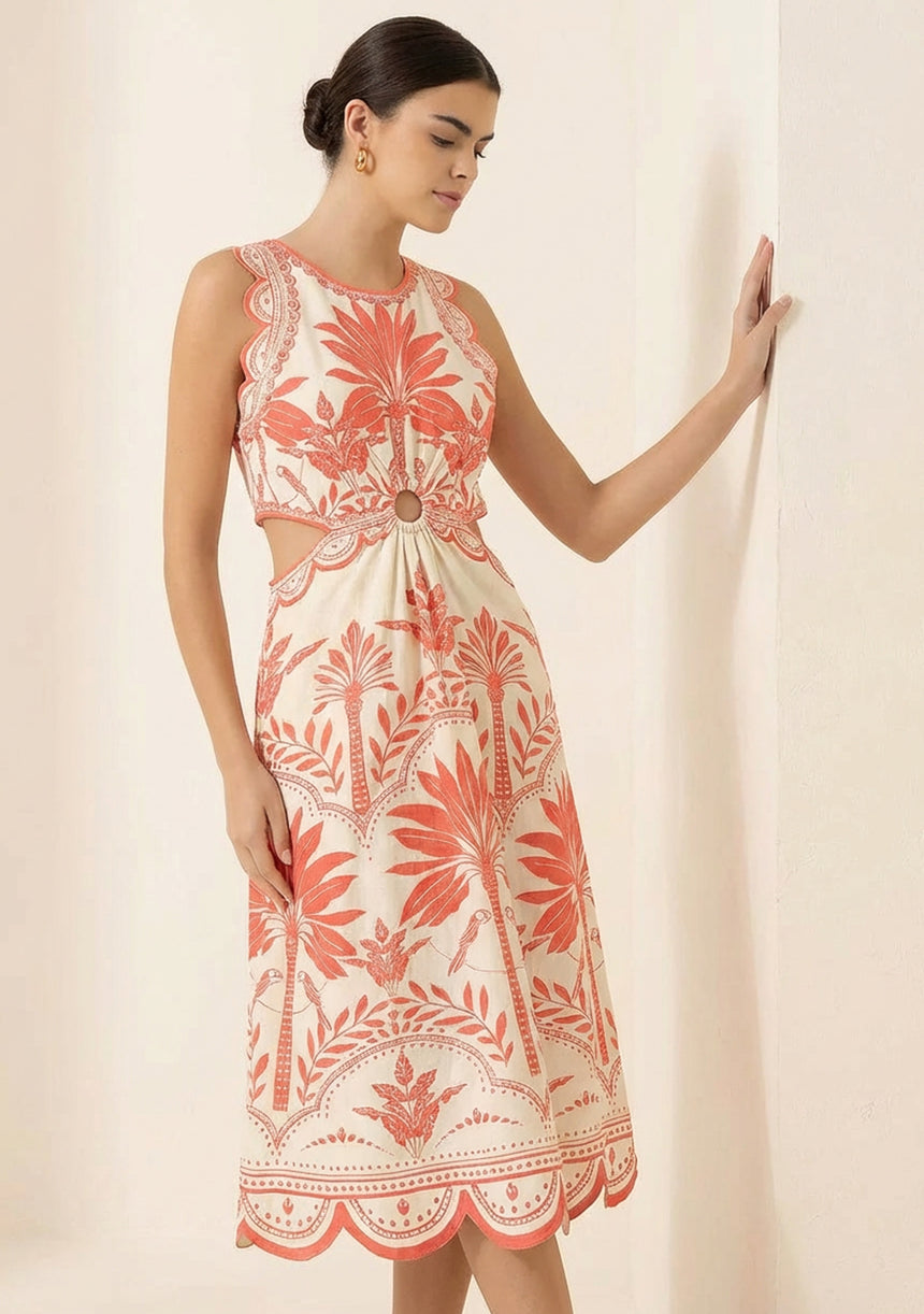 Vestido largo de algodón para mujer - Rifat