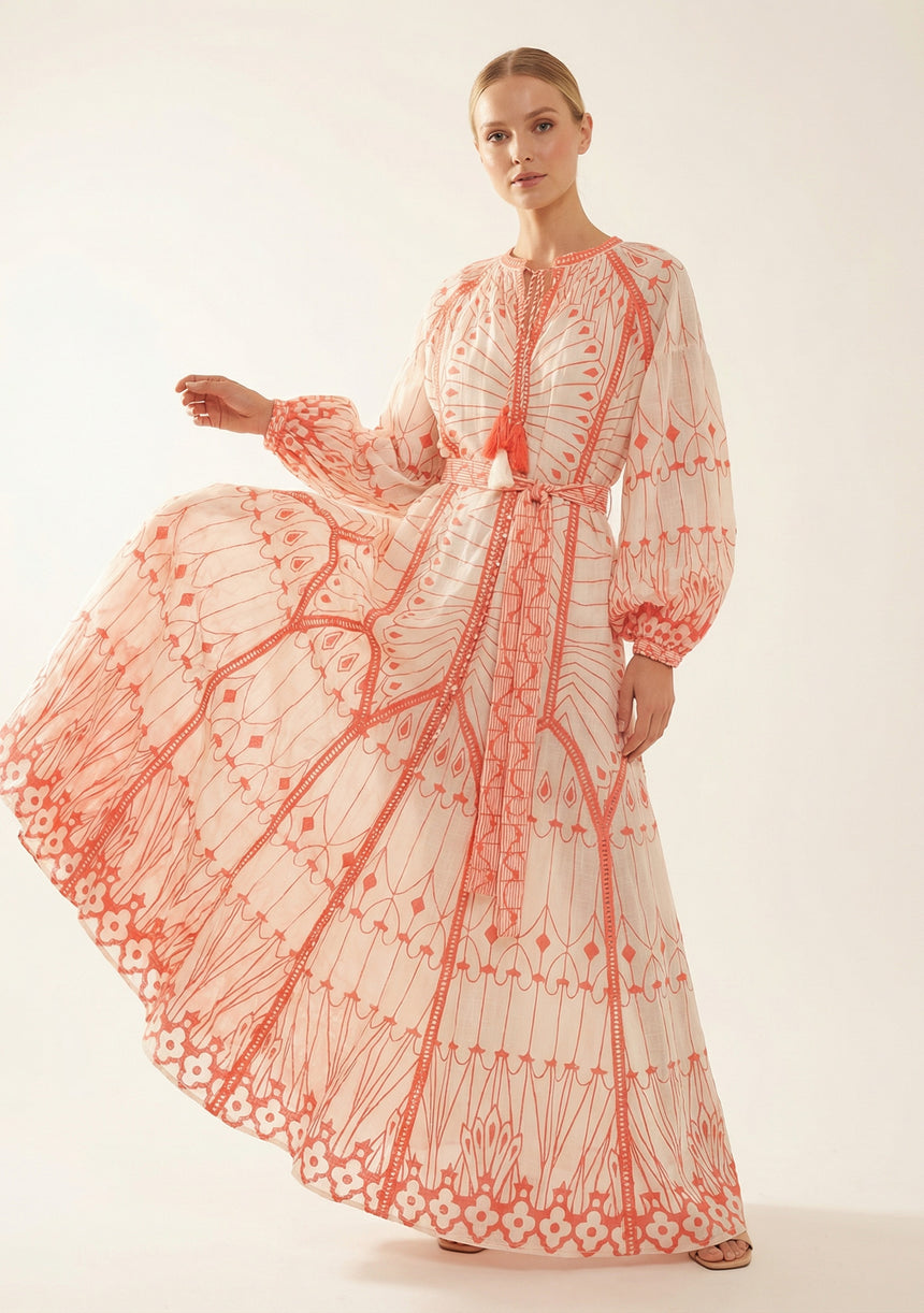 Maxivestido de algodón para mujer - Meerab