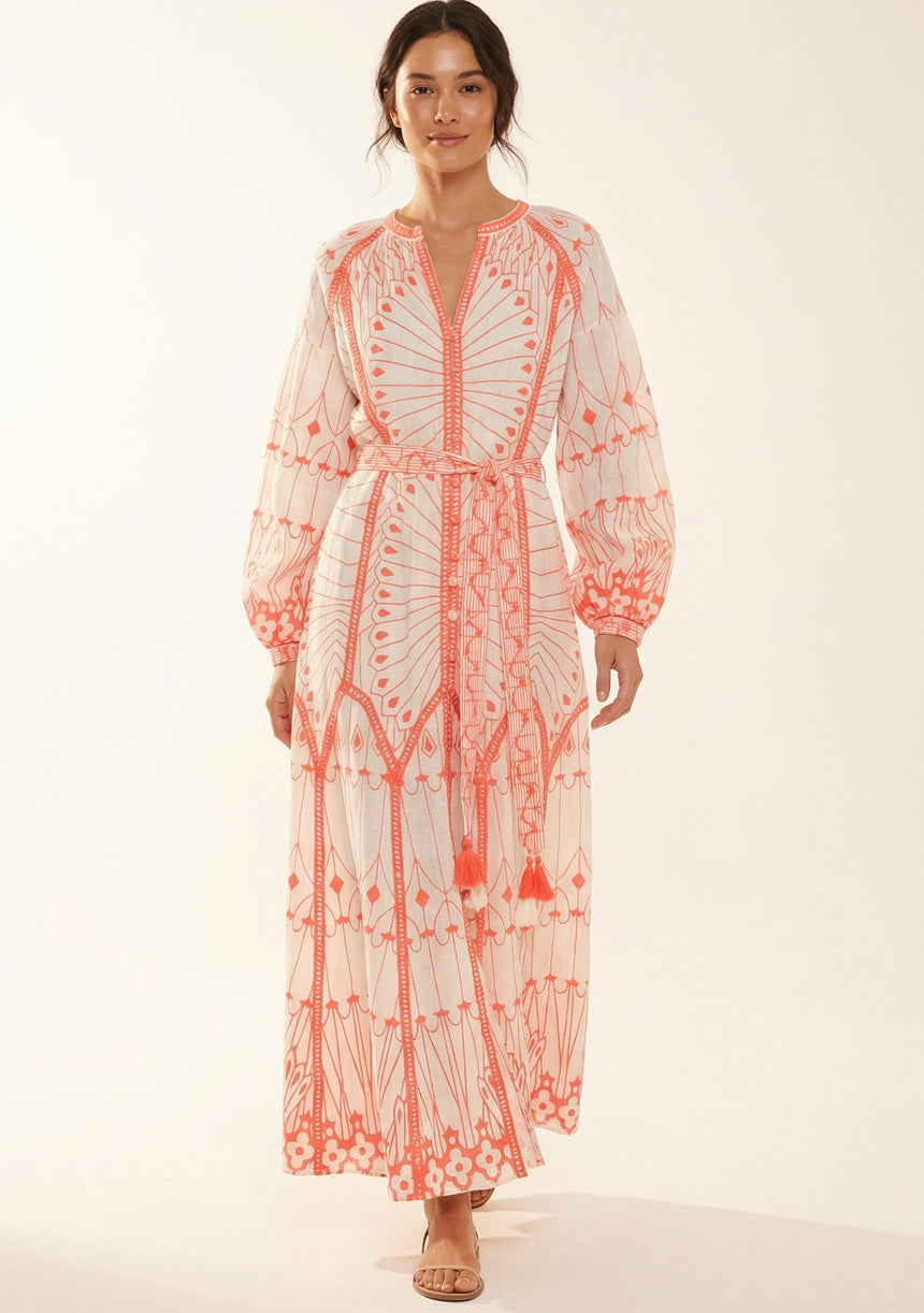 Maxivestido de algodón para mujer - Meerab