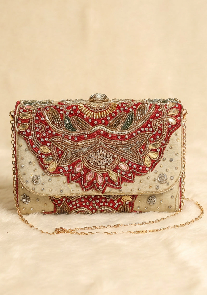 Bolso de lona bordado para mujer - Lehnga