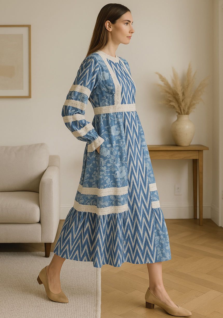 Ibban Cotton Summer Long Dress -Raya