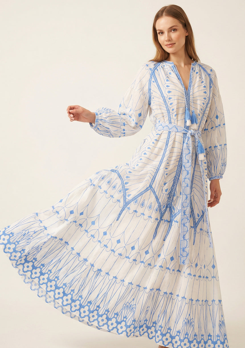 Maxivestido de algodón para mujer - Meerab