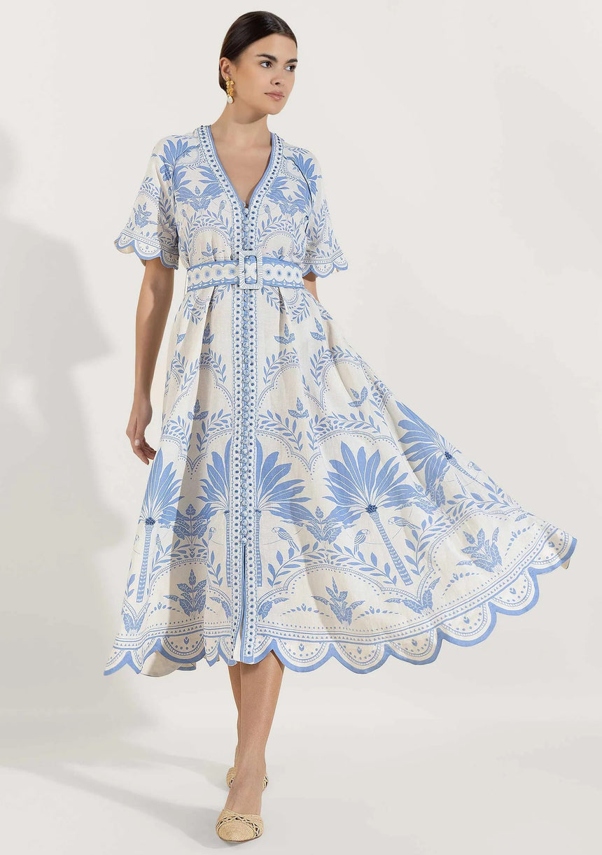 Vestido largo de algodón para mujer - Rifat