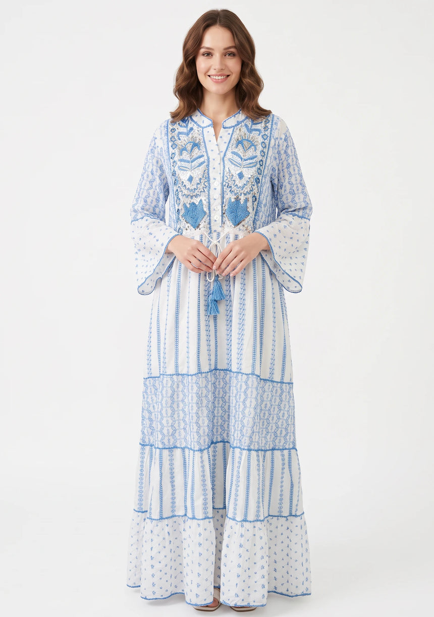 Tunique longue femme ibBan Basima | Paillettes sur toute la longueur | Occasion spéciale | Taille unique