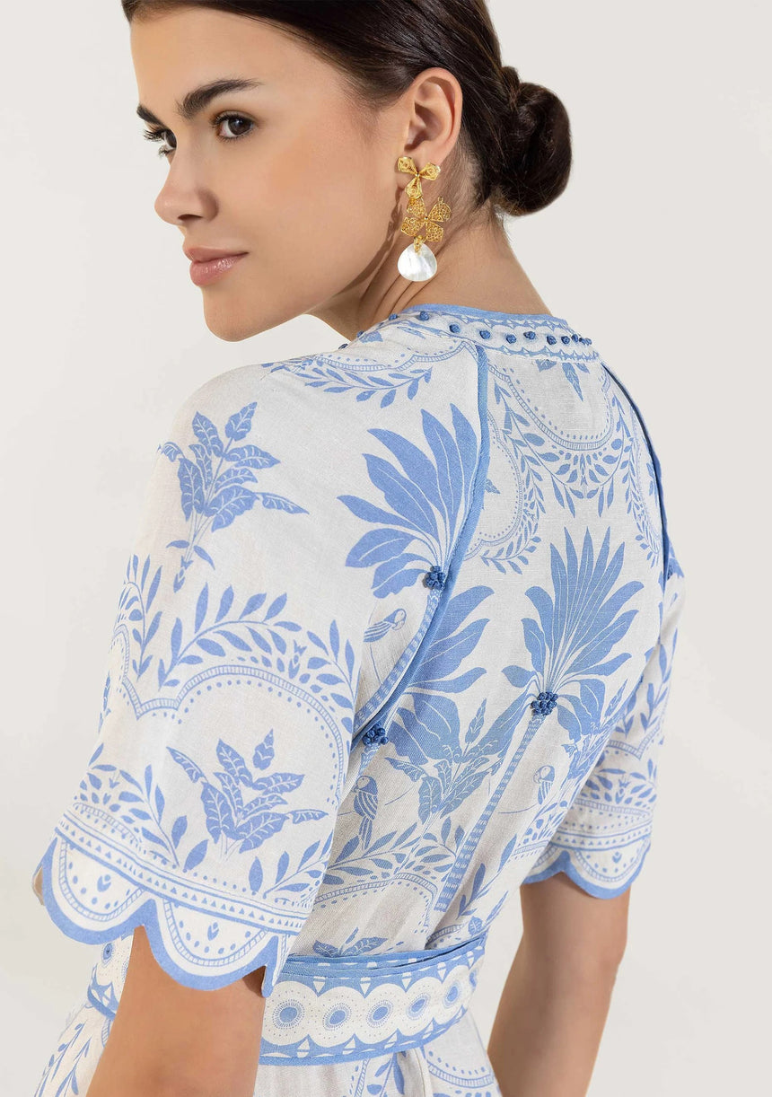 Vestido largo de algodón para mujer - Rifat