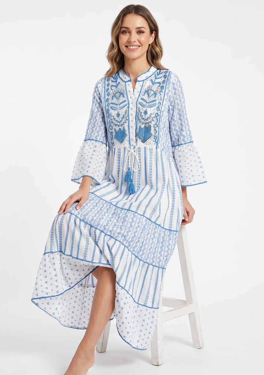 Tunique longue femme ibBan Basima | Paillettes sur toute la longueur | Occasion spéciale | Taille unique