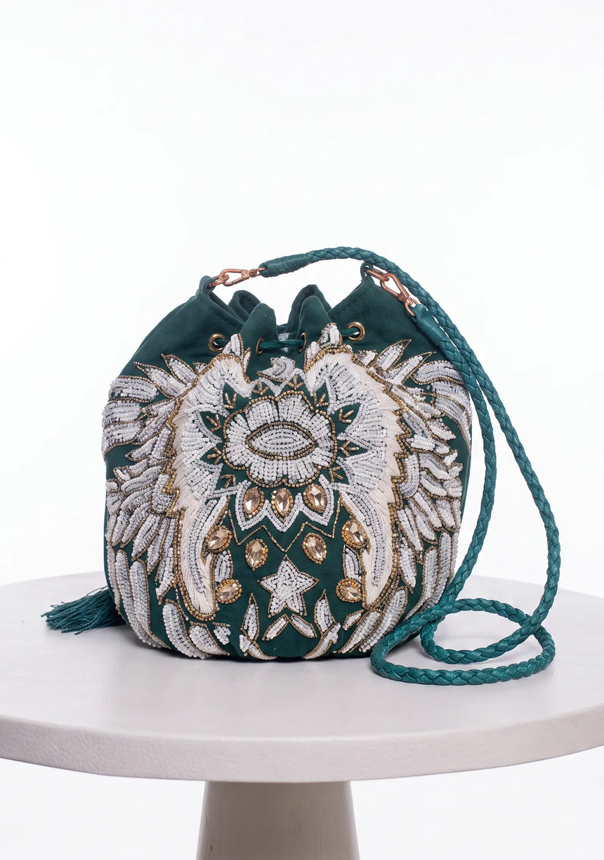 ibBan Embellished hand Embroidery Bucket Bag - Loana