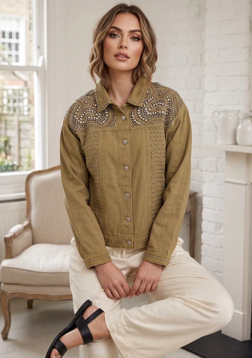 ibBan Women's Hand Embroidered Jacket | Luxury Designer Jacket - Masum Jacket