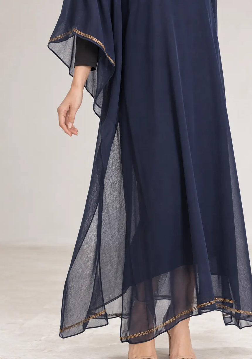 ibBan Women’s Hand Embroidered Georgette Kaftan Dress -Zava