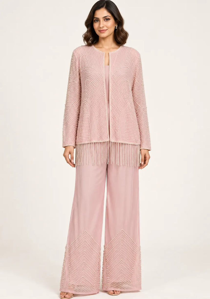 ibBan Women’s Beaded Jacket and Pant Set - Zarina