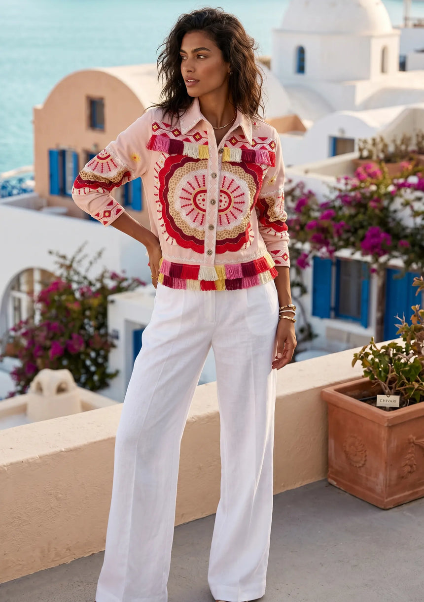 ibBan Hand Embroidered Summer Jacket for Women | Artisan Luxury Fashion - Sara