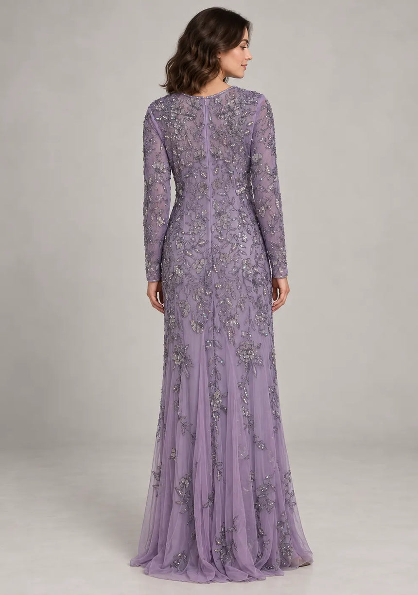 Women’s Party Maxi Dress with Hand Embroidery -