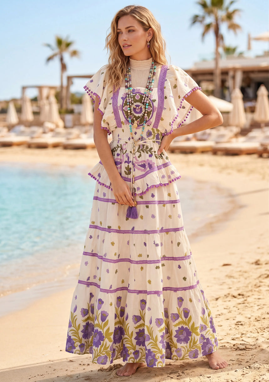 Women's Cotton Maxi Dress Cowl Neck - Nomsa