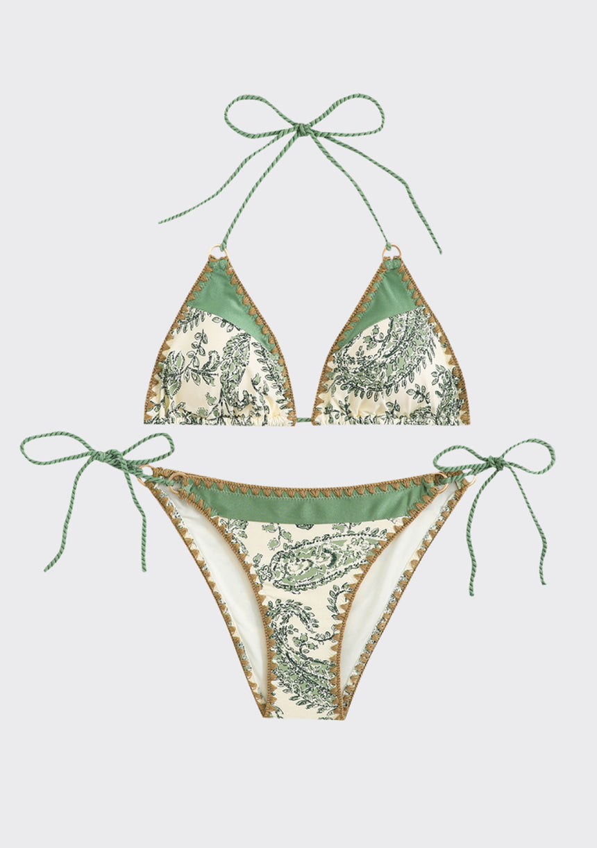 Conjunto de bikini estampado para mujer con tirantes ajustables - Sugar