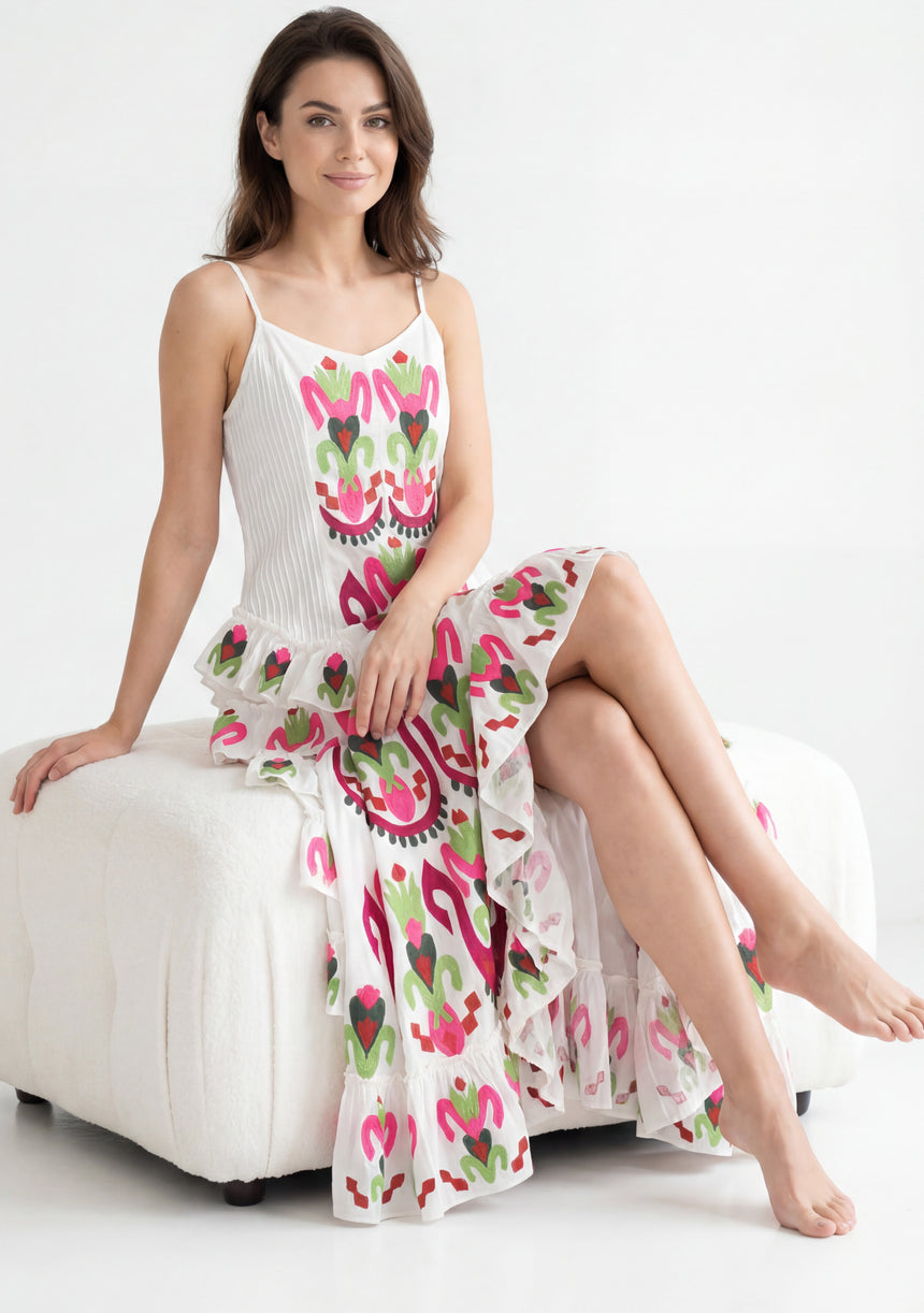 Women's Cotton Maxi Dress Square Neck - Gypsy