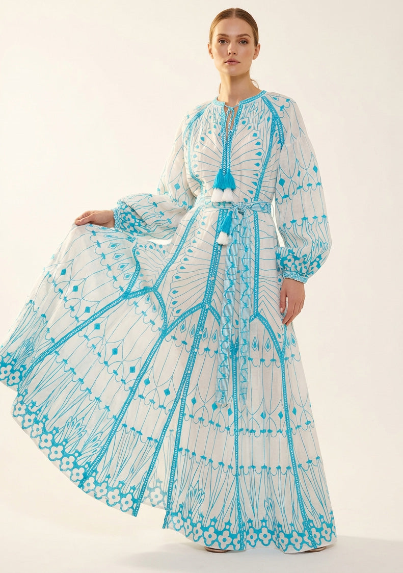 Maxivestido de algodón para mujer - Meerab