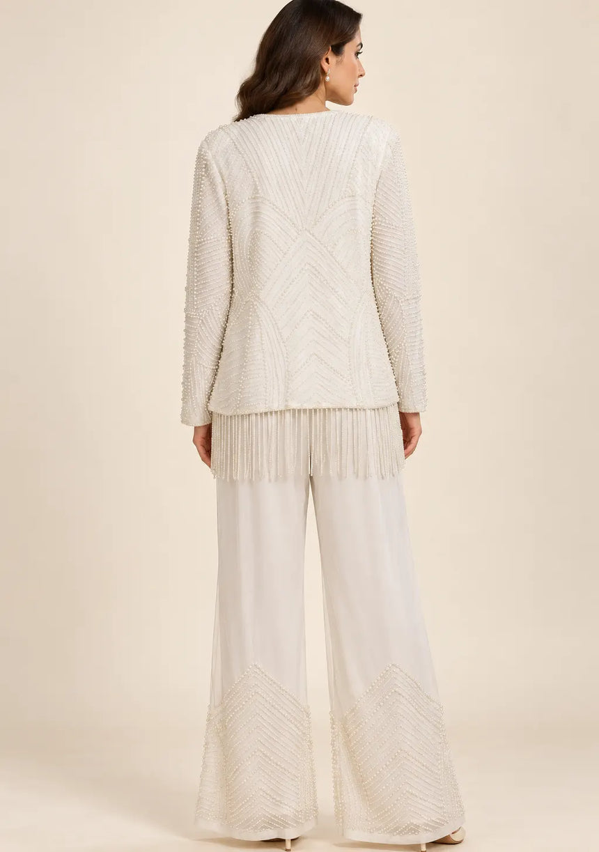 ibBan Women’s Beaded Jacket and Pant Set - Zarina