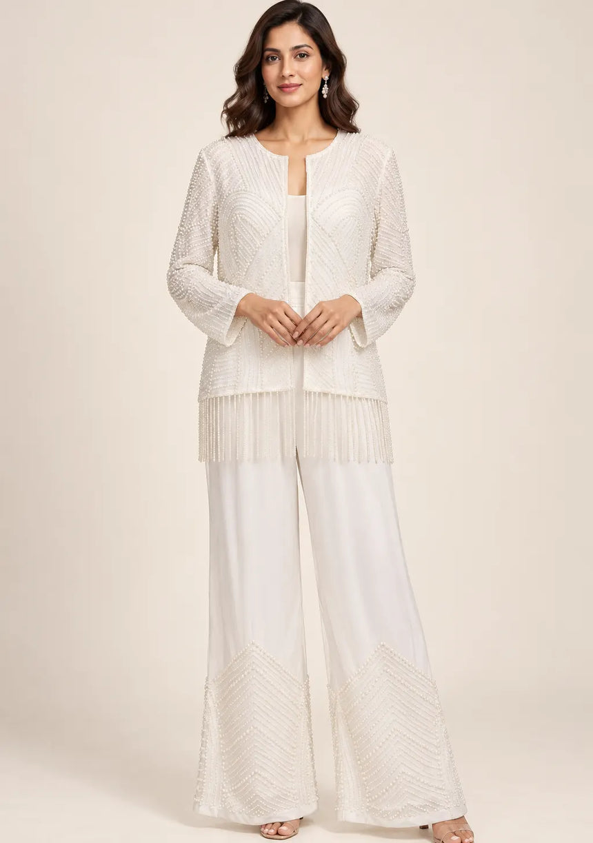 ibBan Women’s Beaded Jacket and Pant Set - Zarina