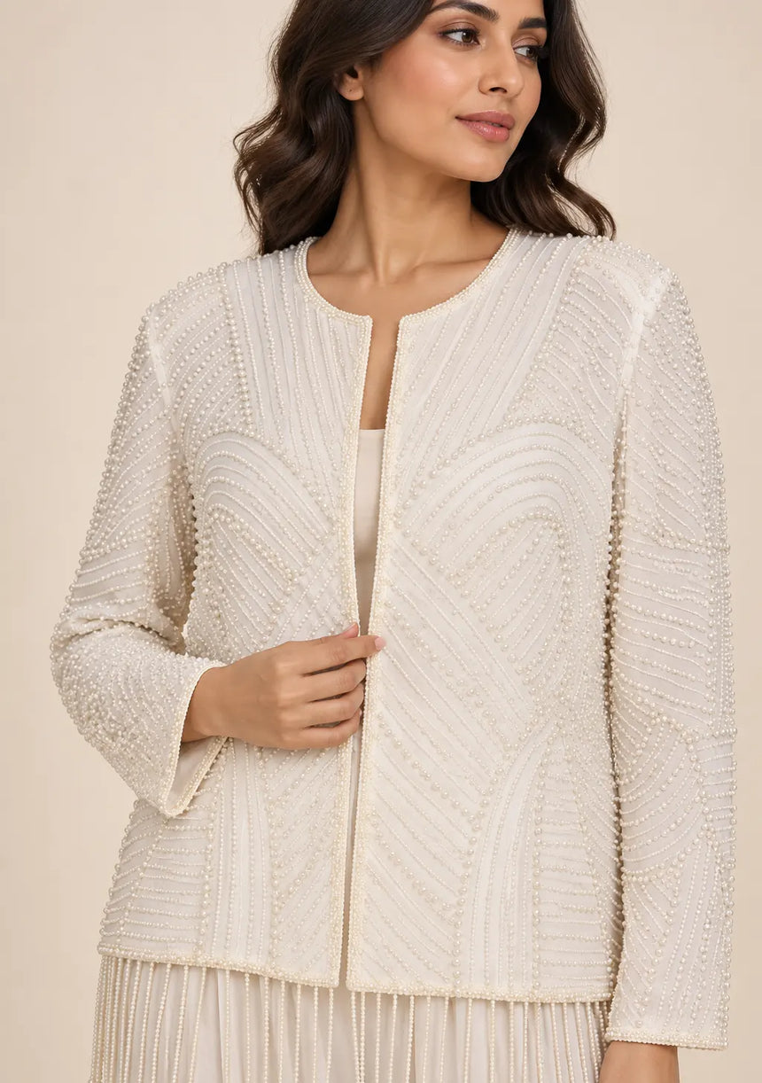 ibBan Women’s Beaded Jacket and Pant Set - Zarina