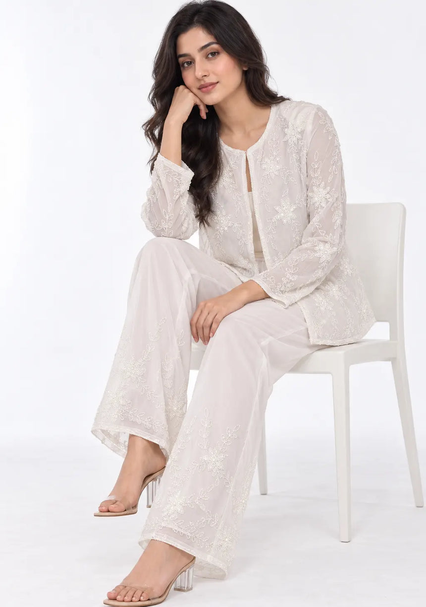 ibBan Women’s Jacket and Pant Set with Beadwork -Aisling