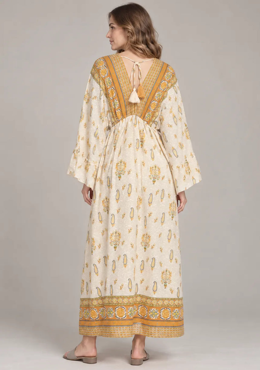 Ibban Summer Cotton Hand-Embroidered Long Dress -Daisey