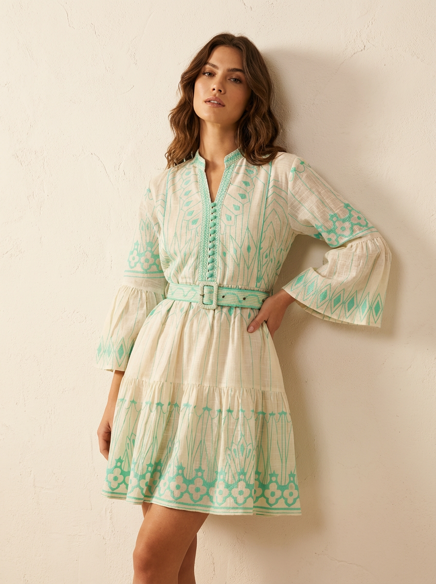 ibBan Hand Embroidered Short Tunic for Women - Meerab