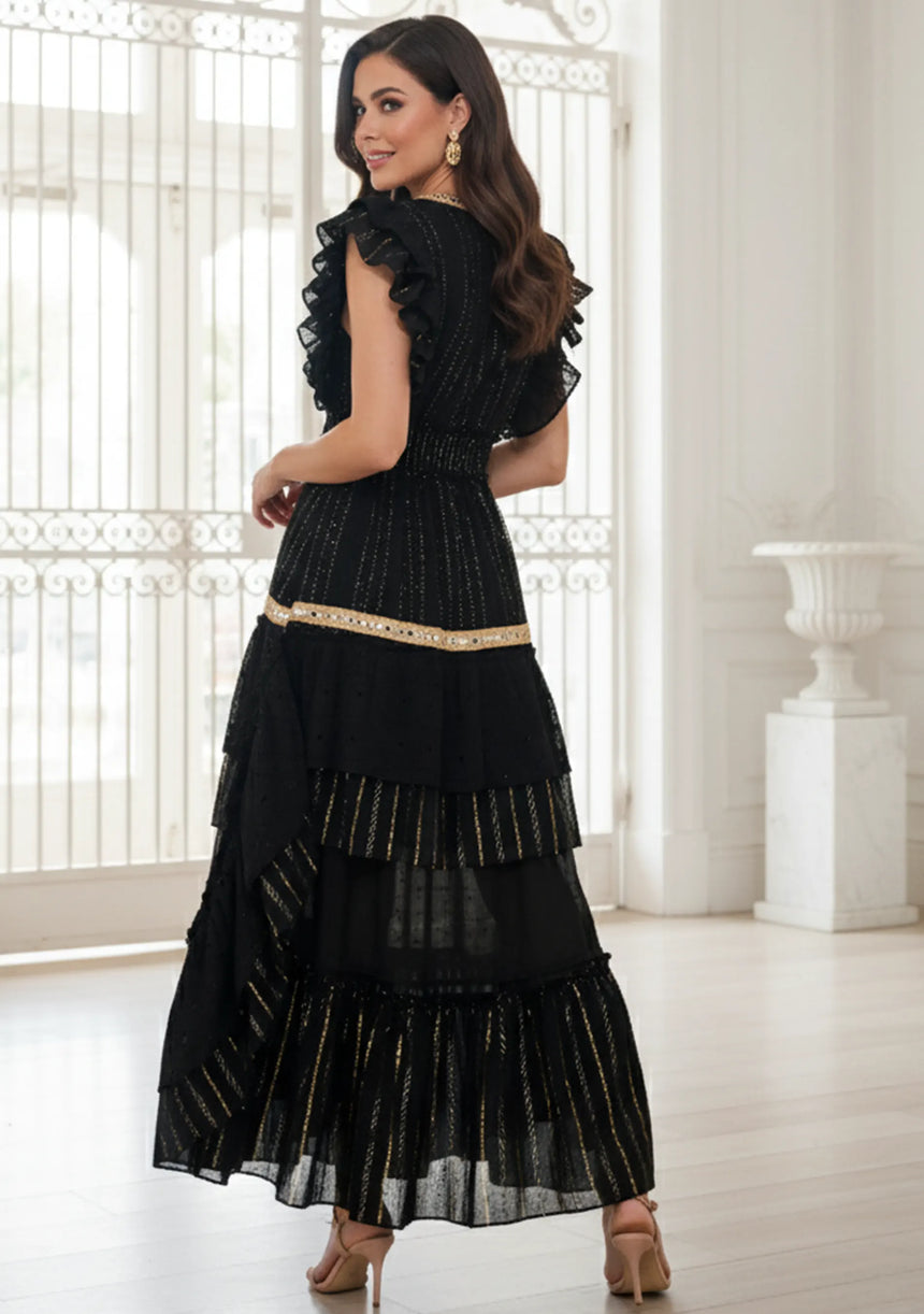 Women's Hand Embroidered Cotton Maxi Dress Sleeveless - Umida