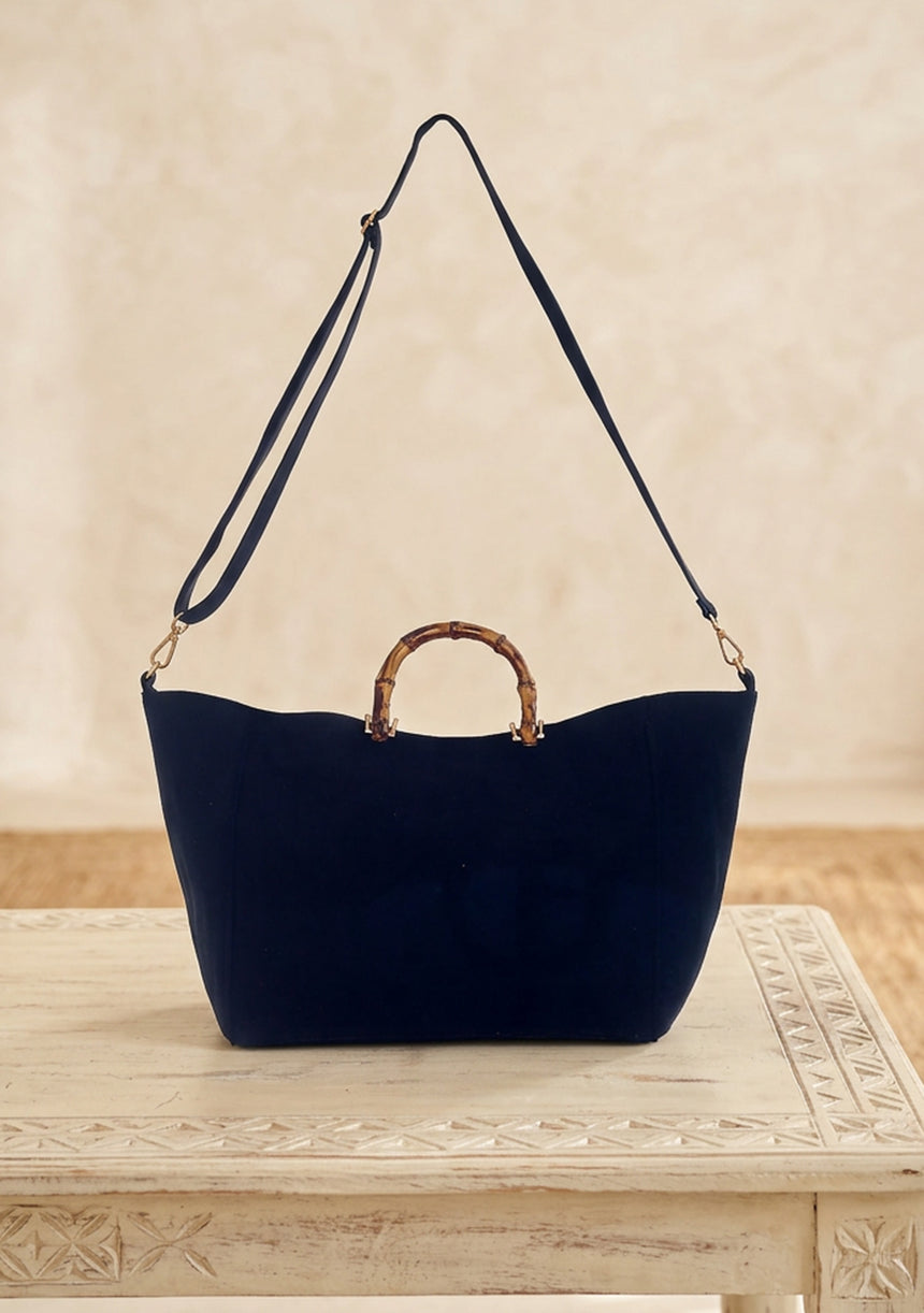 Women's Embroidered Canvas Handbag - Nuria