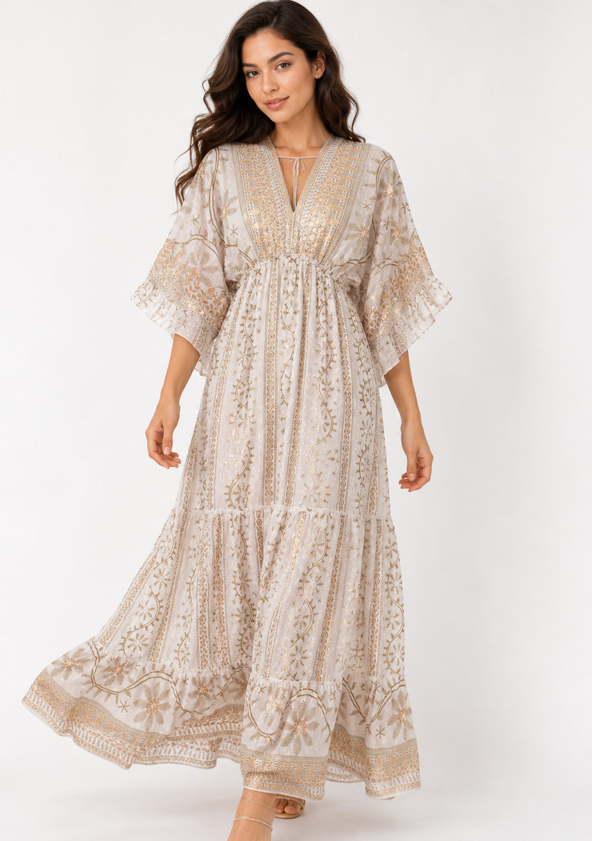 Maxivestido de algodón para mujer - Adiba