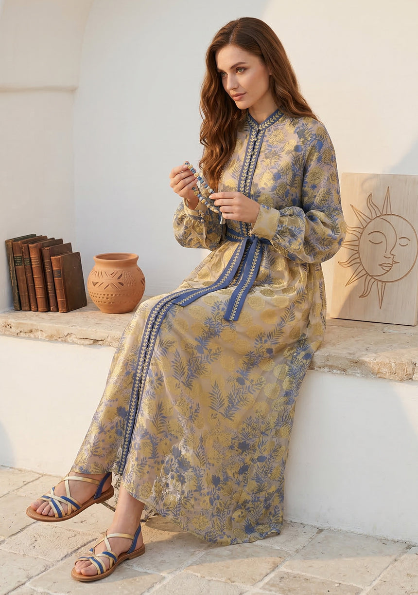 Vestido largo de algodón para mujer - Monifa