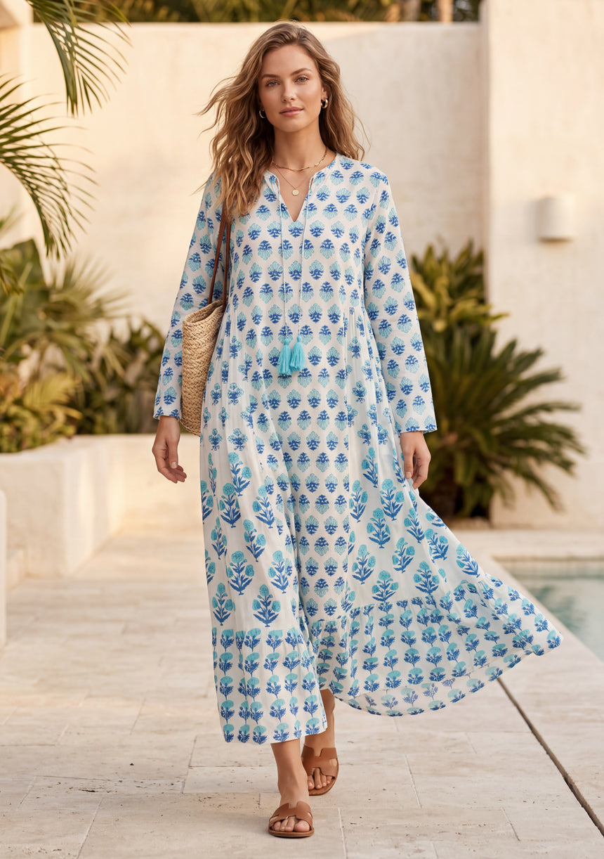 Maxivestido de algodón para mujer - Avira