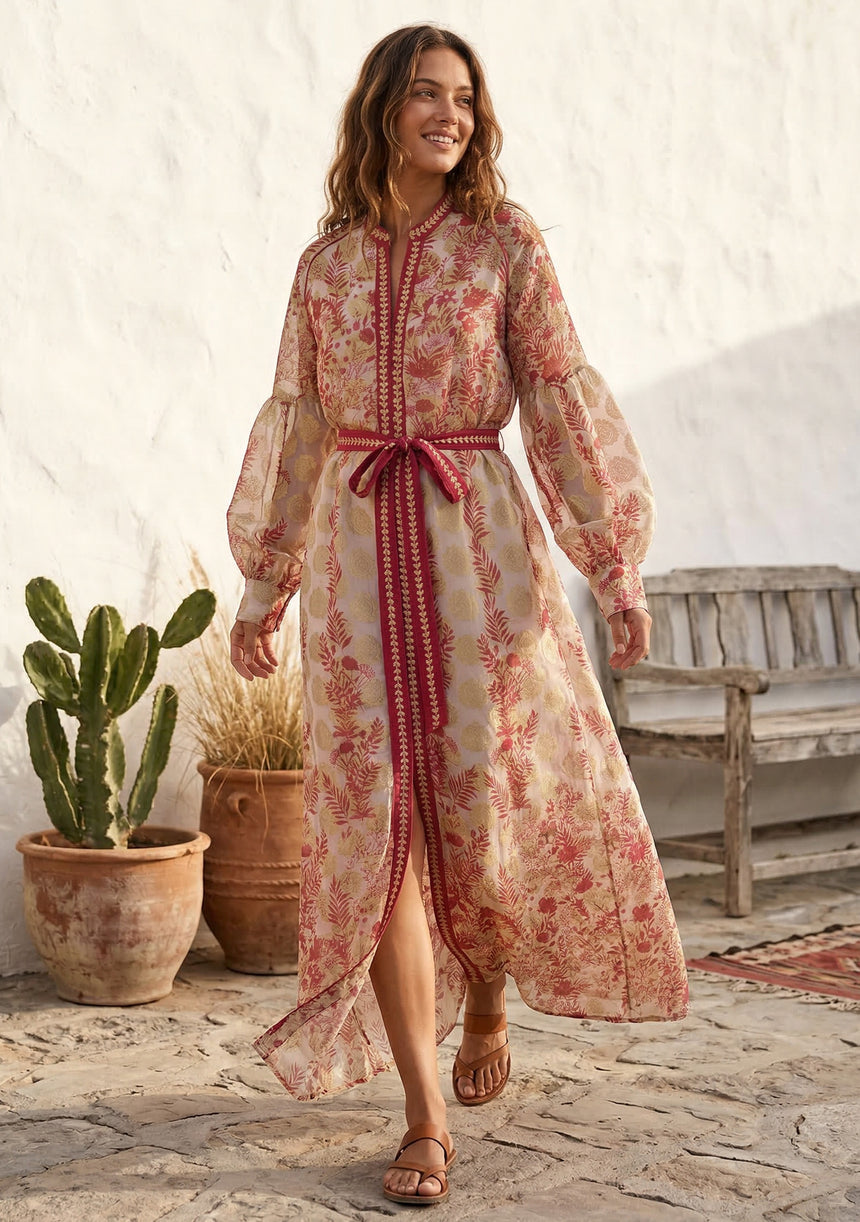 Vestido largo de algodón para mujer - Monifa