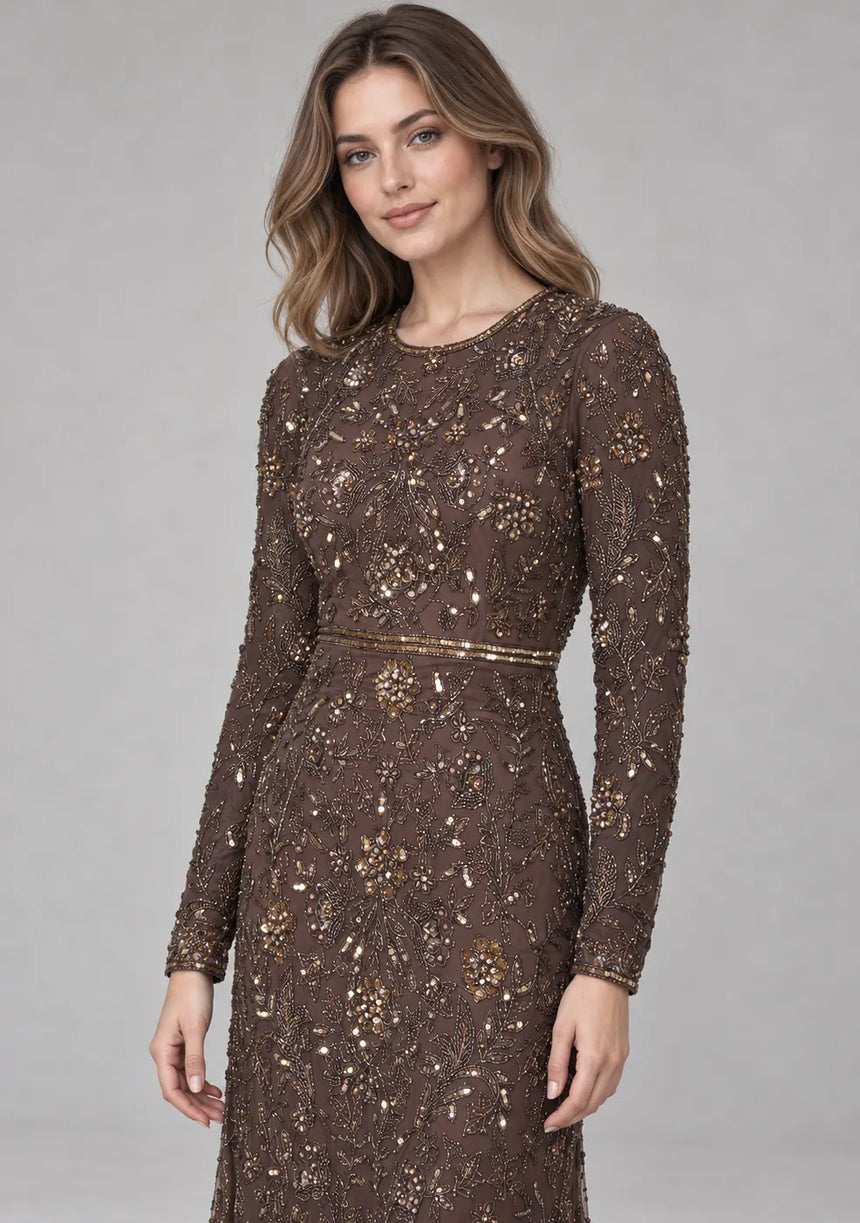 ibBan Women’s Party Long Dress with Hand Embroider -Zubania