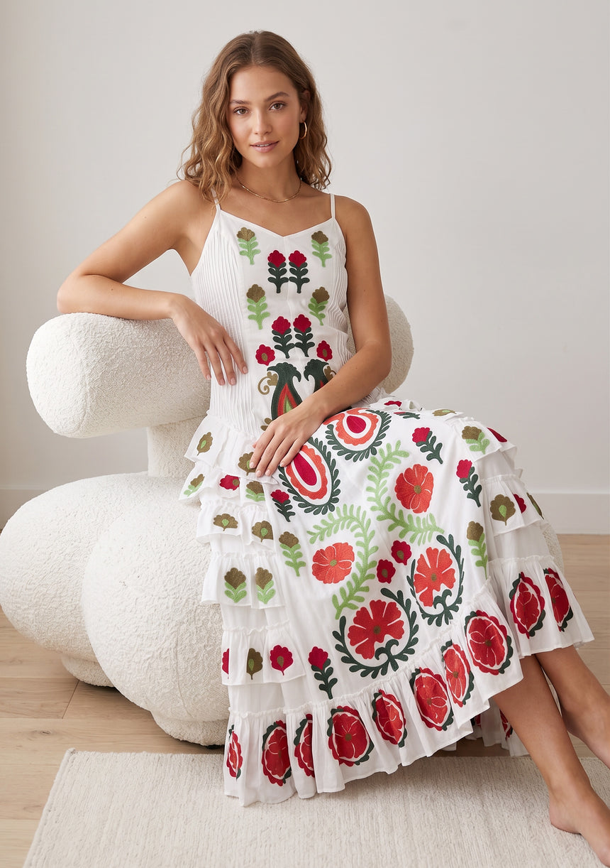 Women's Cotton Maxi Dress Square Neck - Gypsy