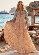 Vestido largo de algodón para mujer - Griva