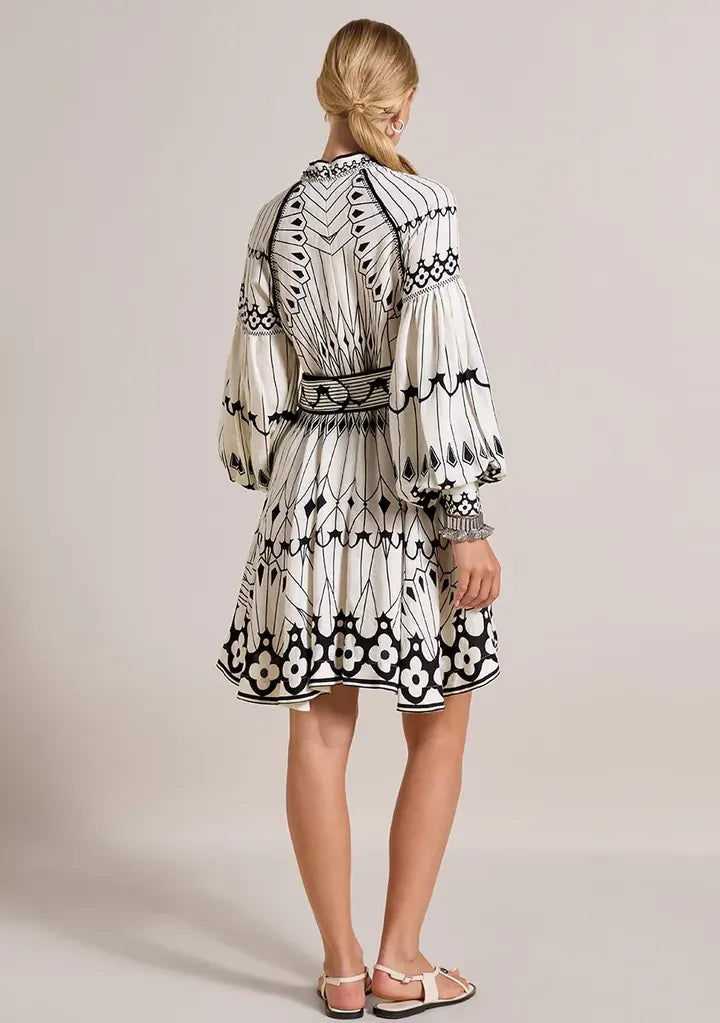 ibBan Cotton Short Dress with Hand Embroidery - Meerab Short Dress
