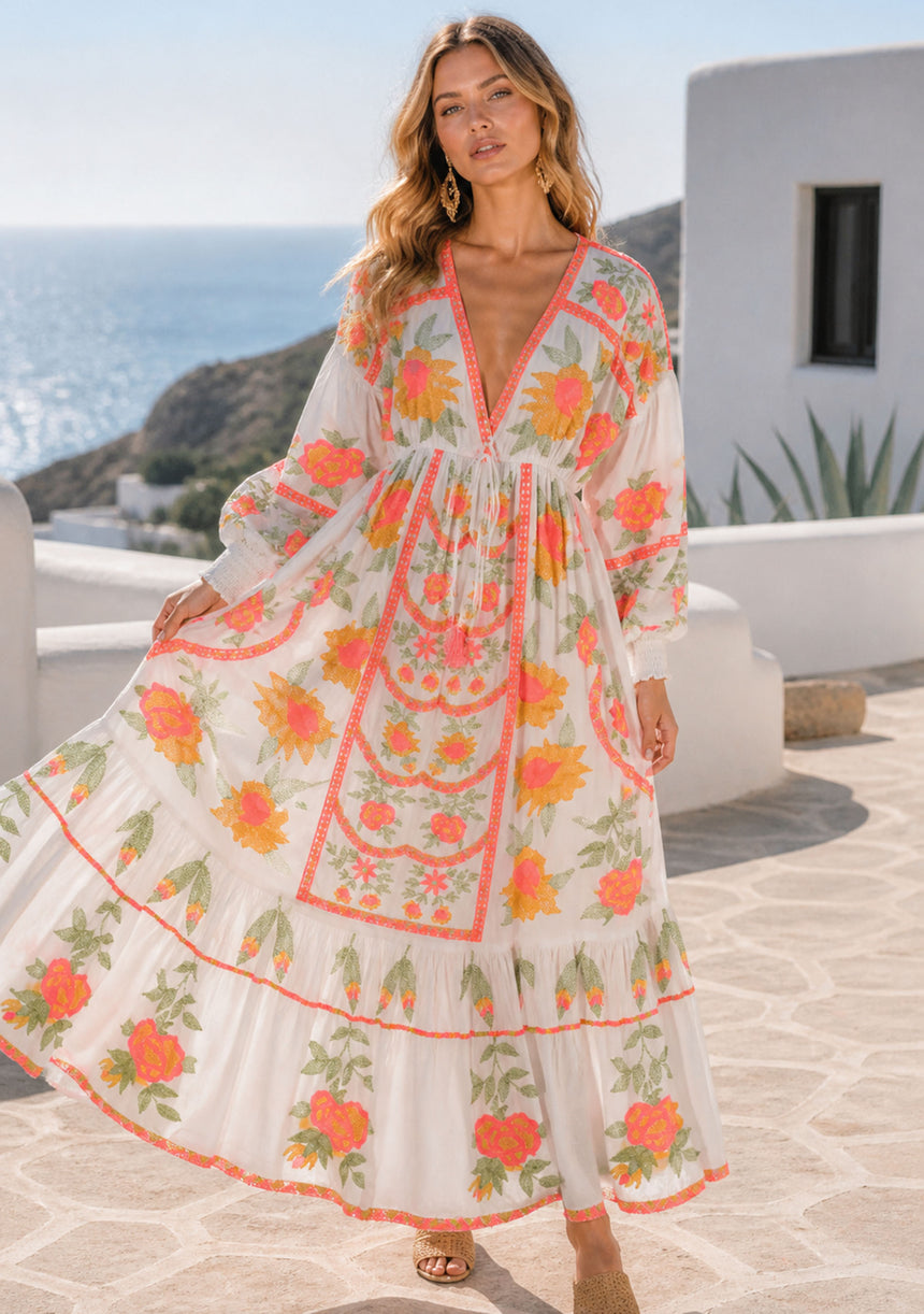Maxivestido de algodón para mujer - Ashvi