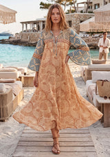 Vestido largo de algodón para mujer - Griva